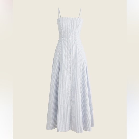 J. Crew button-down Poplin midi dress - Picture 3 of 6